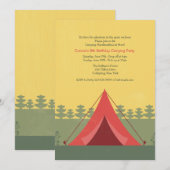 Uitnodiging tot Rode Tent Camping (Voorkant / Achterkant)