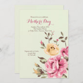 Uitnodiging tot Romance roos (Voorkant / Achterkant)