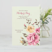 Uitnodiging tot Romance roos (Staand voorkant)