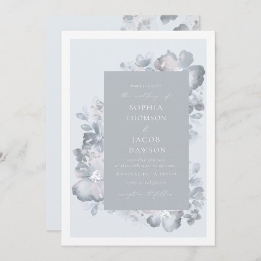 uitnodiging tot Romance van de waterverf (Voorkant / Achterkant)