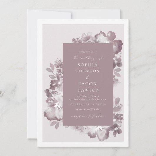 uitnodiging tot Romance van de waterverf (Voorkant)