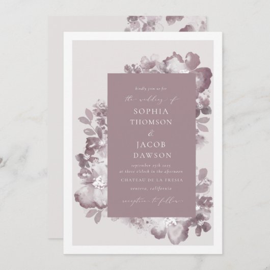 uitnodiging tot Romance van de waterverf (Voorkant / Achterkant)