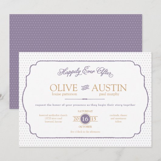 Uitnodiging tot Romance van winkelboekje (Voorkant / Achterkant)