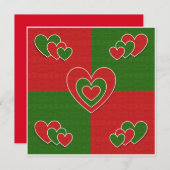 Uitnodiging tot rood en groen hart (Voorkant / Achterkant)