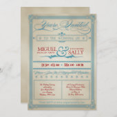 Uitnodiging tot  Rood-Wit en Blauwhuwelijk (Voorkant / Achterkant)