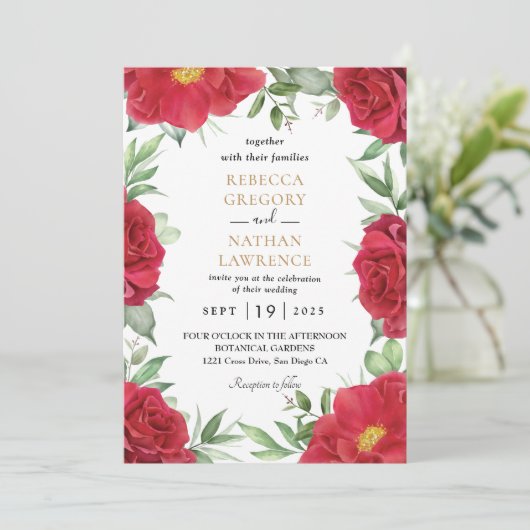 Uitnodiging tot roodbruin (Staand voorkant)