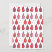 Uitnodiging tot roodrode kerstbomen (Achterkant)