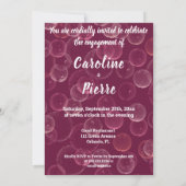 Uitnodiging tot Roos Champagne Engagement Party (Achterkant)