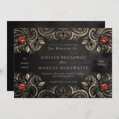 Uitnodiging tot Roos Rustic (Voorkant / Achterkant)