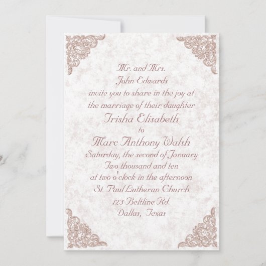 Uitnodiging tot Roos van Chic Dusty (Voorkant)