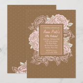 Uitnodiging tot Roos van kool (Voorkant / Achterkant)