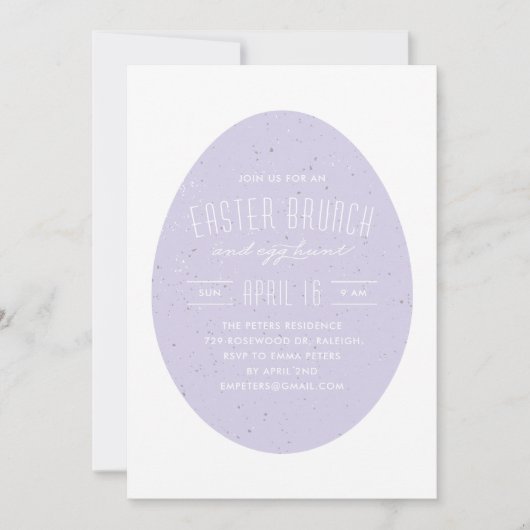 Uitnodiging tot rooster van gevlekte eieren - lave (Voorkant)