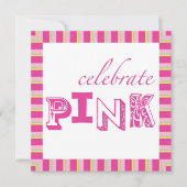 Uitnodiging tot roze borstkanker te vieren (Voorkant)