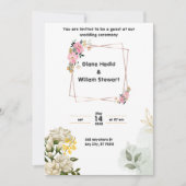 Uitnodiging tot roze bruiloft (Voorkant)