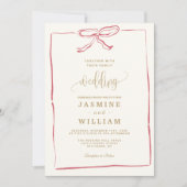 Uitnodiging tot roze bruiloft (Voorkant)