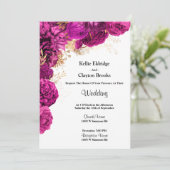 Uitnodiging tot roze en goudbloeding (Staand voorkant)