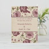 Uitnodiging tot roze en tan Wedding (Staand voorkant)