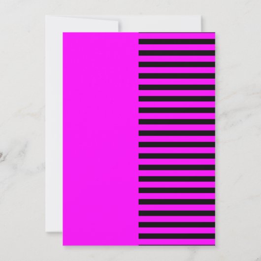 Uitnodiging tot roze en zwarte bruiloft (Achterkant)