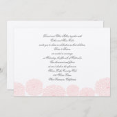 Uitnodiging tot roze grijze bruiloft (Voorkant / Achterkant)