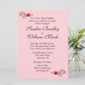 Uitnodiging tot roze harten (Staand voorkant)