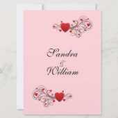 Uitnodiging tot roze harten (Achterkant)