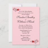 Uitnodiging tot roze harten (Voorkant)