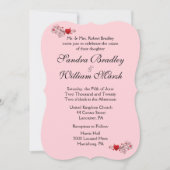 Uitnodiging tot roze harten (Voorkant)