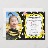 Uitnodiging tot roze of zwarte bijen - roze / zwar (Achterkant)