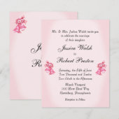 Uitnodiging tot roze weddenschappen (Voorkant / Achterkant)