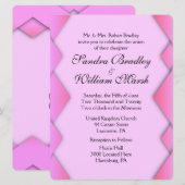 Uitnodiging tot roze weddenschappen (Voorkant / Achterkant)