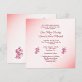 Uitnodiging tot roze weddenschappen (Voorkant / Achterkant)