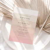 Uitnodiging tot roze zand bruiloft