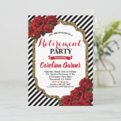 Uitnodiging tot rozen en goud om van de partij te (Staand voorkant)