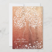 Uitnodiging tot Rustige Boom Rood Wedden (Achterkant)