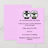 Uitnodiging tot schapenbruiloft (Voorkant / Achterkant)