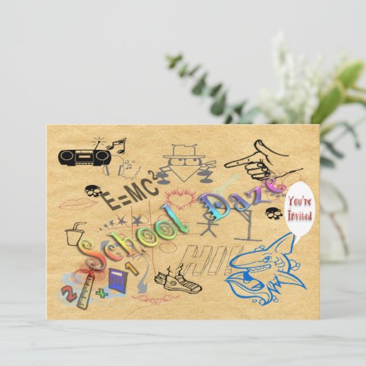 Uitnodiging tot schooldagen (Staand voorkant)