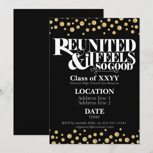 Uitnodiging tot schoolreünie (Voorkant / Achterkant)