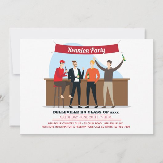 Uitnodiging tot schoolreünie (Voorkant)