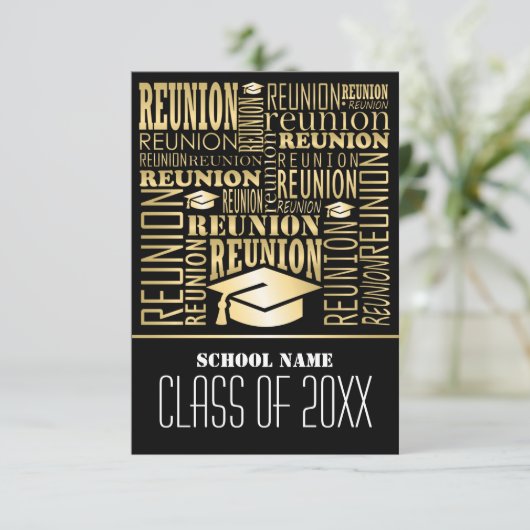 Uitnodiging tot schoolreünie (Staand voorkant)