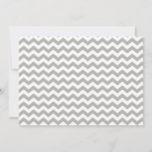 Uitnodiging tot Sinaasappel en Gray Chevron (Achterkant)