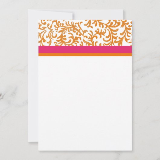 Uitnodiging tot Sinaasappel en roze bruiloft (Achterkant)