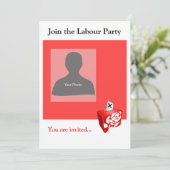 Uitnodiging tot Sjabloon Arbeidspartij (Staand voorkant)