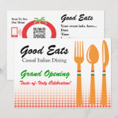 Uitnodiging tot Sjabloon Casual mijnbouw Italiaans (Voorkant / Achterkant)