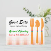 Uitnodiging tot Sjabloon Casual mijnbouw Italiaans (Staand voorkant)