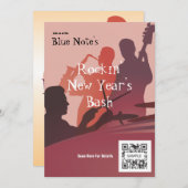 Uitnodiging tot Sjabloon Gebeurtenis Jazz Band (Voorkant / Achterkant)