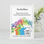 Uitnodiging tot Sjabloon House Realtors (Staand voorkant)