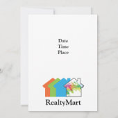 Uitnodiging tot Sjabloon House Realtors (Achterkant)