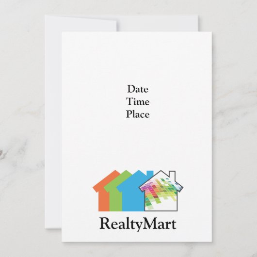 Uitnodiging tot Sjabloon House Realtors (Achterkant)