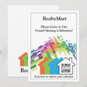 Uitnodiging tot Sjabloon House Realtors (Voorkant / Achterkant)