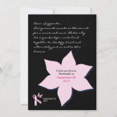 Uitnodiging tot Sjabloon van borstkanker (Achterkant)